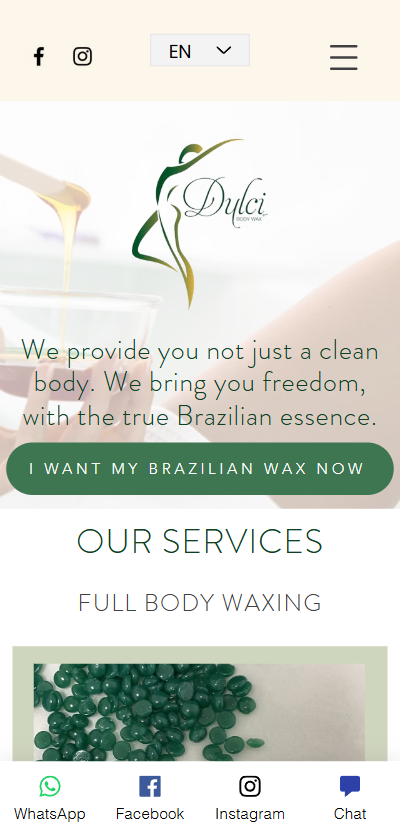 Preview do site Estética