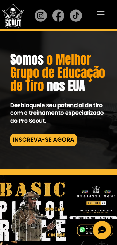 Preview do site Instrução de Tiro nos EUA