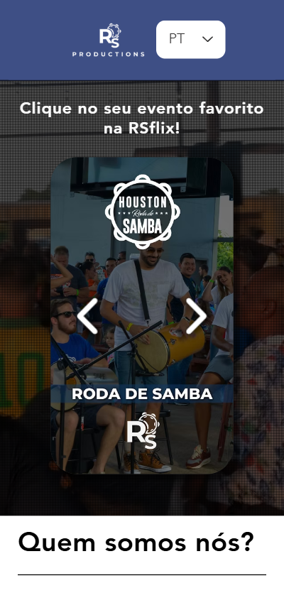 Preview do site Produtora de eventos
