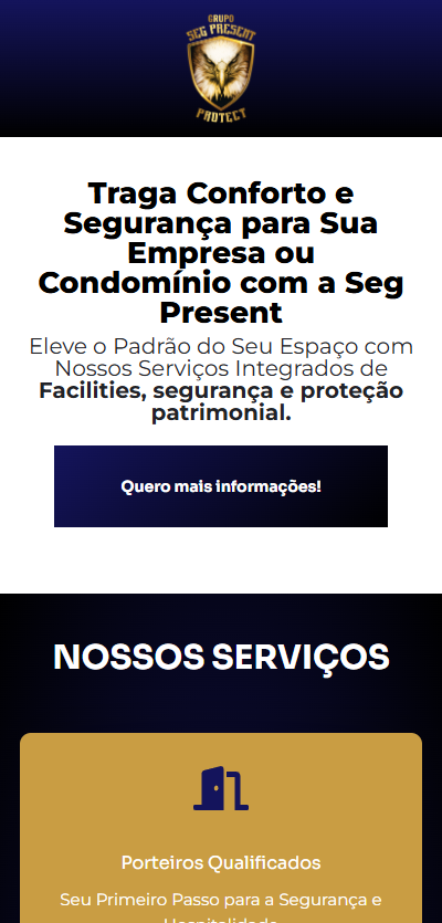 Preview do site Empresa de segurança