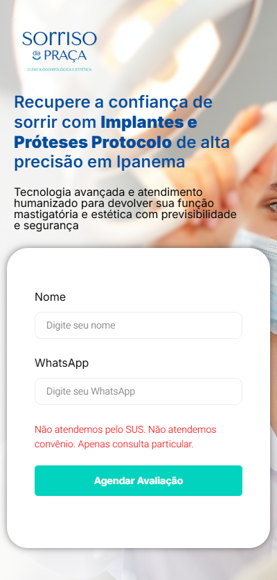 Preview do site Clínica Odontológica